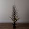 5ft. Pre-Lit LED Halloween Black Twig Artificial Fall Tree in Burlap Planter